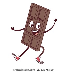 Ícone bonito do logotipo do personagem da barra de chocolate