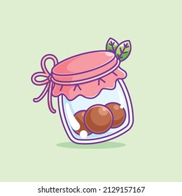 Cute chocolate candy jar cartoon