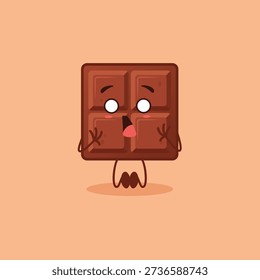 A cute Chocolate character panics when accused.
