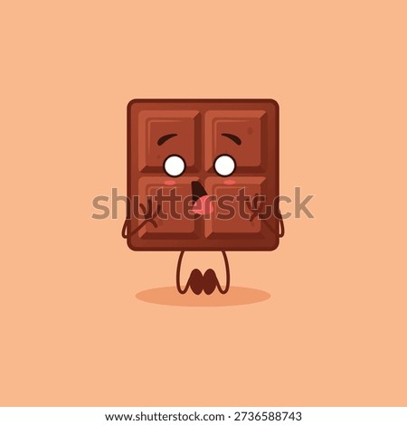 A cute Chocolate character panics when accused.