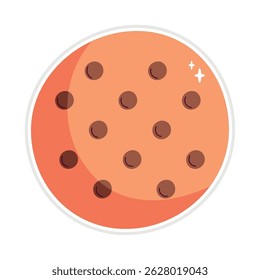Cute Chocolate Chip Cookie Vector