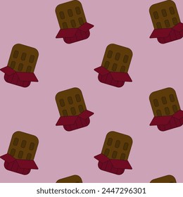 Cute chocolate hand drawn pattern