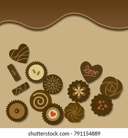 Cute chocolates & melted chocolate image