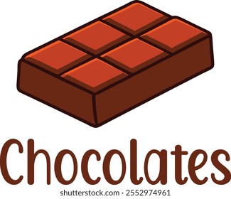 Cute Chocolates vector cartoon illustration for  Valentine's Day