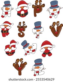 Cute Christmas Alphabet A-Z 2 ( N O P Q R S T V U W X Y Z )