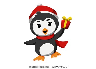 Cute Christmas Animal Character Illustration