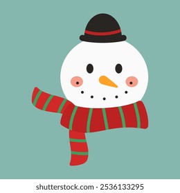Cute Christmas Animal Characters in Winter Outfits with Festive Accessories. Flat illustration