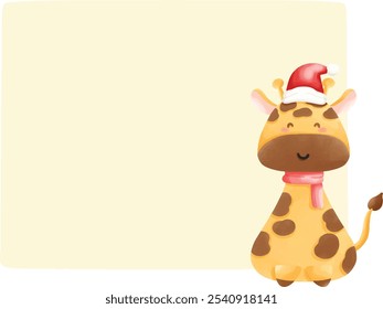 cute christmas animal text box.