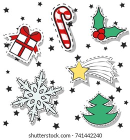 cute christmas background, illustration in vector format