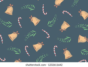 Cute Christmas Background Pattern vector. Can be used for wrapping, wallpaper, pattern, scrapbooking.