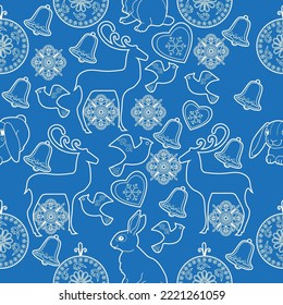 Cute Christmas background for wallpaper, gift paper, pattern fills, textile, greetings cards.
