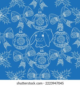 Cute fondo navideño para papel de pared, papel de regalo, rellenos de patrones, textiles, tarjetas de felicitación.
