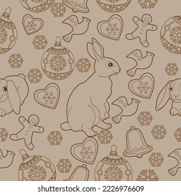 Cute fondo navideño para papel de pared, papel de regalo, rellenos de patrones, textiles, tarjetas de felicitación.