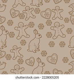 Cute fondo navideño para papel de pared, papel de regalo, rellenos de patrones, textiles, tarjetas de felicitación.
