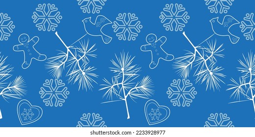 Cute fondo navideño para papel de pared, papel de regalo, rellenos de patrones, textiles, tarjetas de felicitación.

