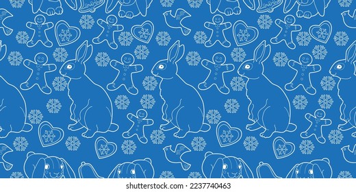 Cute Christmas background for wallpaper, gift paper, pattern fills, textile, greetings cards.