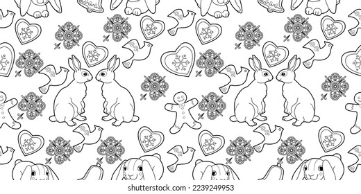 Cute Christmas background for wallpaper, gift paper, pattern fills, textile, greetings cards.
