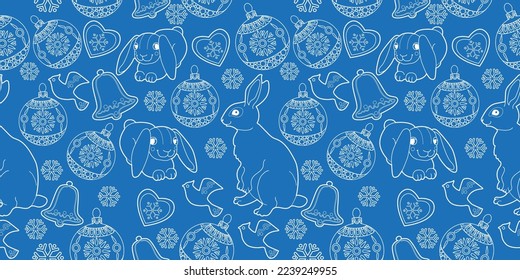 Cute Christmas background for wallpaper, gift paper, pattern fills, textile, greetings cards.
