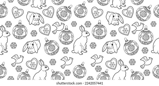 Cute Christmas background for wallpaper, gift paper, pattern fills, textile, greetings cards.
