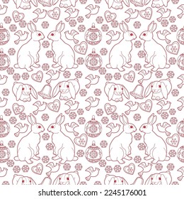 Cute Christmas background for wallpaper, gift paper, pattern fills, textile, greetings cards.
