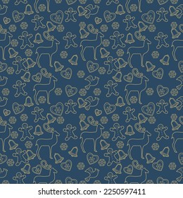 Cute Christmas background for wallpaper, gift paper, pattern fills, textile, greetings cards.
