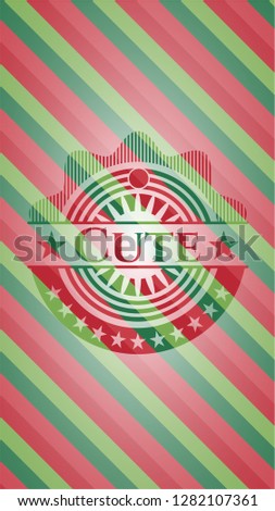 Cute christmas badge background.
