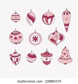 Cute Christmas balls set