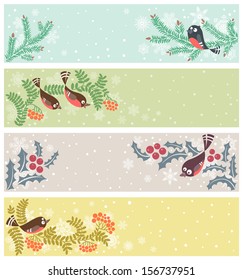 Cute Christmas banners set