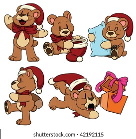 Cute Christmas bears. All in separate layers for easy editing.