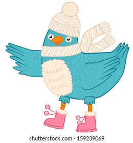 Cute Christmas bird 