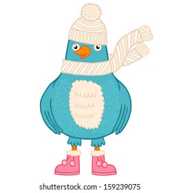 Cute Christmas bird 