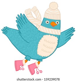 Cute Christmas bird 