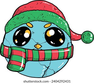 Cute Christmas Birds Vektorset