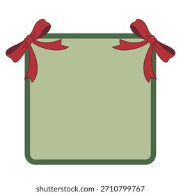 Cute Christmas Bow Border Label