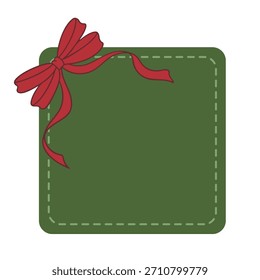 Cute Christmas Bow Border Label