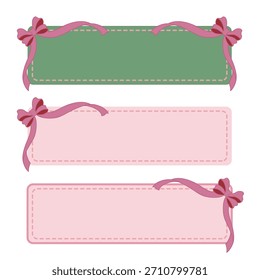 Cute Christmas Bow Border Label
