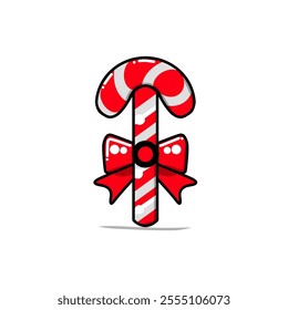 cute Christmas candy vector design, good for use as stickers at Christmas, used for stickers on Christmas gifts, illustration of Christmas candy, Sweets.