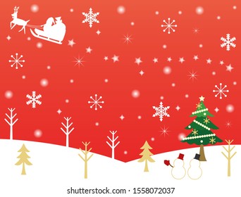 A cute Christmas card based on red.