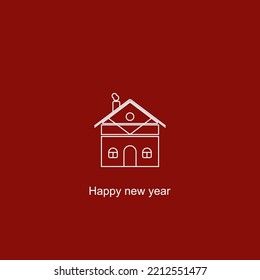 Cute Christmas card for decorating gifts.
contour Image of the hearth