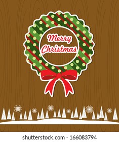 cute christmas card design. vector illustration