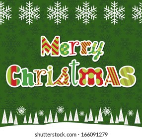 cute christmas card design. vector illustration