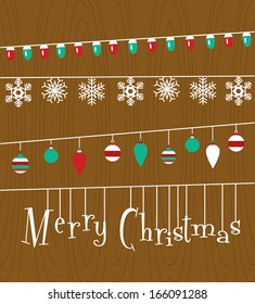 cute christmas card design. vector illustration