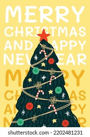 vector de diseño de tarjetas de navidad lindo