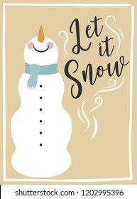 cute christmas card, illustration in vector format