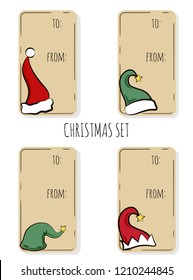 cute christmas card, illustration in vector format