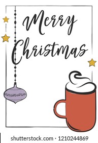 cute christmas card, illustration in vector format