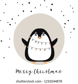 cute christmas card, illustration in vector format