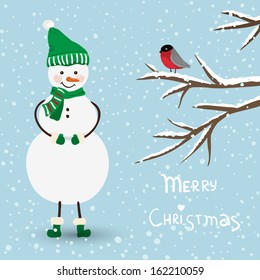 Cute christmas card in vector
