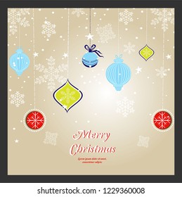 Cute Christmas cards vector.