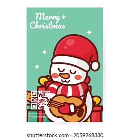 Plantilla de vectores de tarjetas navideñas personalizadas